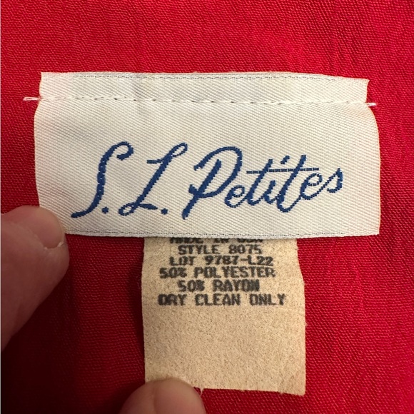 Vintage 90s Red Dress, size 8 - Picture 6 of 7